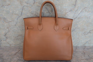 HERMES HAUT A COURROIRE 32 Graine Couchevel leather Natural 〇Z刻印 Hand bag 600070138