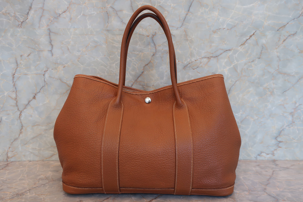 HERMES／エルメス ガーデンパーティPM ネゴンダ ゴールド □K刻印 トートバッグ 700060240