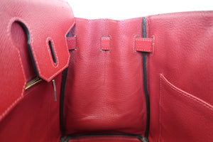 HERMES／エルメス バーキン30 ヴォーエプソン ルージュグレナ A刻印 ハンドバッグ 700100036