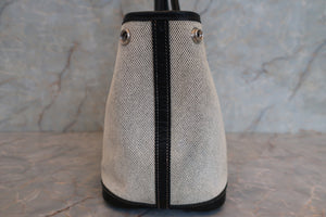 HERMES GARDEN PARTY TPM Toile H/Leather Gray/Black □J刻印 Shoulder bag 600120195