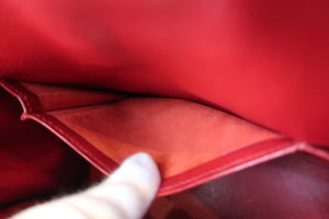 HERMES KELLY 32 Graine Couchevel leather Rouge vif Shoulder bag 600040207