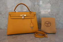 将图片加载到图库查看器，HERMES KELLY 32 Graine Couchevel leather Jaune ○W刻印 Shoulder bag 800070060

