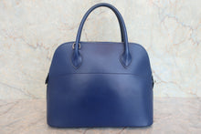 將圖片載入圖庫檢視器 HERMES／エルメス ボリード31 ボックスカーフ ブルー □J刻印 ハンドバッグ 800010167
