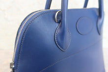 將圖片載入圖庫檢視器 HERMES／エルメス ボリード31 ボックスカーフ ブルー □J刻印 ハンドバッグ 800010167
