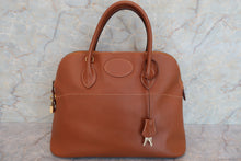 将图片加载到图库查看器，HERMES BOLIDE 35 Graine Couchevel leather Gold Shoulder bag 600070105
