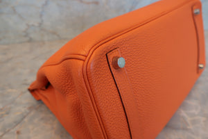 HERMES／エルメス バーキン30 トゴ オレンジ □L刻印 ハンドバッグ 700080142