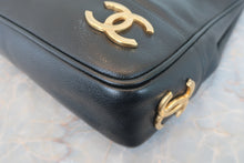Load image into Gallery viewer, CHANEL Triple CC Chain shoulder Caviar skin Black/Gold hadware Shoulder bag 800060041
