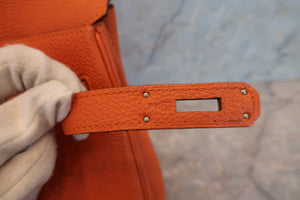 HERMES／エルメス バーキン30 トゴ オレンジ □L刻印 ハンドバッグ 700080142