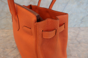 HERMES／エルメス バーキン30 トゴ オレンジ □L刻印 ハンドバッグ 700080142