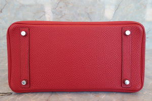 HERMES／エルメス バーキン30 トゴ ルージュガランス □K刻印 ハンドバッグ 700070208