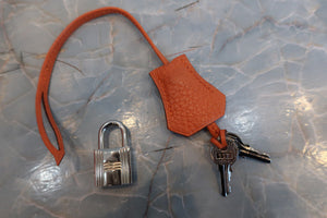 HERMES／エルメス バーキン30 トゴ オレンジ □L刻印 ハンドバッグ 700080142