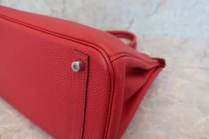 HERMES／エルメス バーキン30 トゴ ルージュガランス □K刻印 ハンドバッグ 700070208