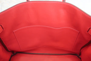 HERMES BIRKIN 35 Clemence leather Rouge pivoine R刻印 Hand bag 600050062