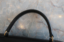 将图片加载到图库查看器，HERMES KELLY 28 Box carf leather Black 〇P刻印 Hand bag 600070174
