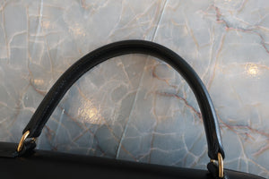 HERMES KELLY 28 Box carf leather Black 〇P刻印 Hand bag 600070174