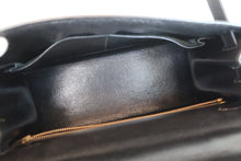 将图片加载到图库查看器，HERMES KELLY 28 Box carf leather Black 〇P刻印 Hand bag 600070174
