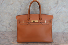 将图片加载到图库查看器，HERMES BIRKIN 35 Gulliver leather Gold 〇Z刻印 Hand bag 600070049
