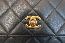 Load image into Gallery viewer, CHANEL Matelasse trapezoid hand bag Caviar skin Black/Gold hadware Hand bag 700120102

