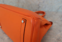 将图片加载到图库查看器，HERMES BIRKIN 35 Clemence leather Orange □F刻印 Hand bag 500110173
