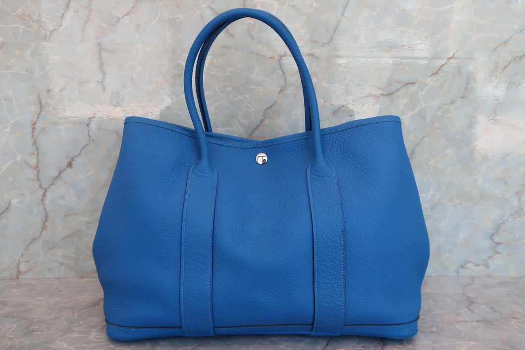 HERMES／エルメス ガーデンパーティPM ネゴンダ ブルーイドラ □P刻印 トートバッグ 700070198
