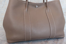 将图片加载到图库查看器，HERMES GARDEN PARTY PM Steeple Country leather Etoupe gray T刻印 Tote bag 600080210
