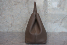 将图片加载到图库查看器，HERMES GARDEN PARTY PM Steeple Country leather Etoupe gray T刻印 Tote bag 600080210
