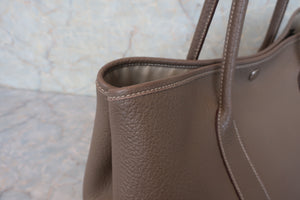 HERMES GARDEN PARTY PM Steeple Country leather Etoupe gray T刻印 Tote bag 600080210