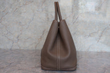 将图片加载到图库查看器，HERMES GARDEN PARTY PM Steeple Country leather Etoupe gray T刻印 Tote bag 600080210
