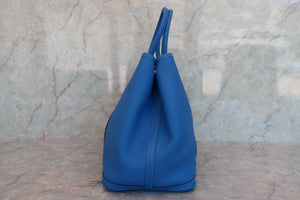 HERMES／エルメス ガーデンパーティPM ネゴンダ ブルーイドラ □P刻印 トートバッグ 700070198