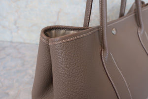 HERMES GARDEN PARTY PM Steeple Country leather Etoupe gray T刻印 Tote bag 600080210