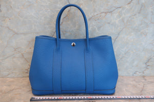 HERMES／エルメス ガーデンパーティTPM ネゴンダ ブルーイドラ □P刻印 トートバッグ 700080198