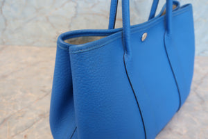 HERMES／エルメス ガーデンパーティTPM ネゴンダ ブルーイドラ □P刻印 トートバッグ 700080198