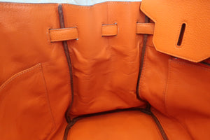 HERMES BIRKIN 35 Clemence leather Orange □F刻印 Hand bag 500110173