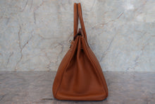 画像をギャラリービューアに読み込む, HERMES／エルメス バーキン35 トゴ ゴールド □H刻印 ハンドバッグ 700110055
