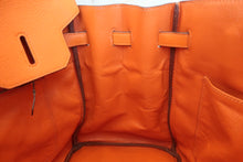 将图片加载到图库查看器，HERMES BIRKIN 35 Clemence leather Orange □F刻印 Hand bag 500110173
