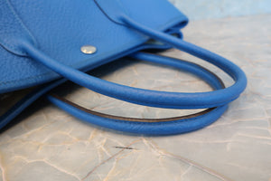 HERMES／エルメス ガーデンパーティTPM ネゴンダ ブルーイドラ □P刻印 トートバッグ 700080198
