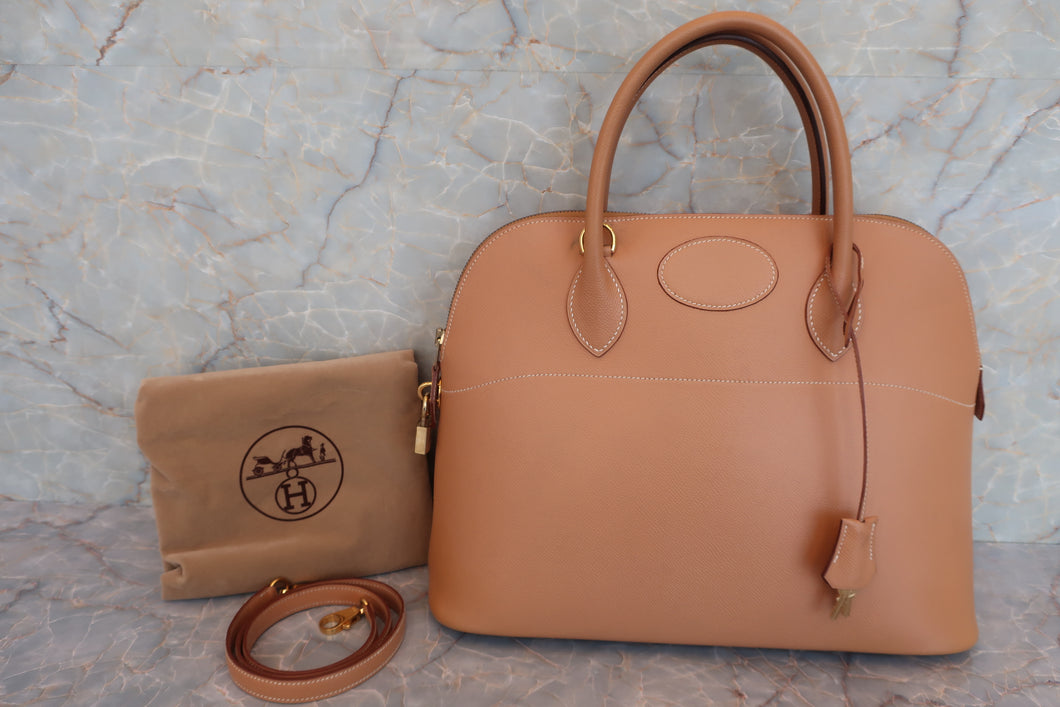 HERMES BOLIDE 35 Graine Couchevel leather Natural □A刻印 Shoulder bag 600070126