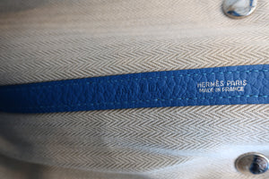 HERMES／エルメス ガーデンパーティPM ネゴンダ ブルーイドラ □P刻印 トートバッグ 700070198