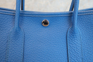 HERMES／エルメス ガーデンパーティTPM ネゴンダ ブルーイドラ □P刻印 トートバッグ 700080198