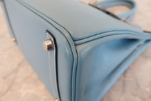将图片加载到图库查看器，HERMES BIRKIN 30 Epsom leather Blue jean □K刻印 Hand bag 7000120232
