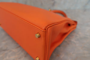 HERMES KELLY 32 Gulliver leather Orange 〇Z刻印 Shoulder bag 500080094