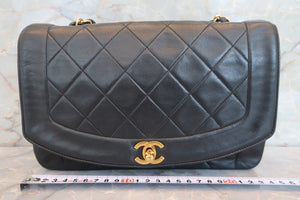 CHANEL/シャネル ダイアナマトラッセチェーンショルダーバッグ ラムスキン ブラック/ゴールド金具 ショルダーバッグ 700060141