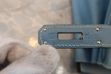 将图片加载到图库查看器，HERMES BIRKIN 30 Epsom leather Blue jean □K刻印 Hand bag 7000120232
