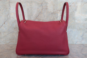 HERMES／エルメス リンディ30 トリヨンクレマンス ルビー □R刻印 ショルダーバッグ 700030213
