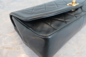 CHANEL/シャネル ダイアナマトラッセチェーンショルダーバッグ ラムスキン ブラック/ゴールド金具 ショルダーバッグ 700060141