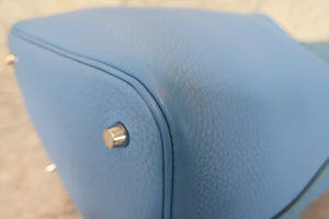 HERMES／エルメス ピコタンロックタッチＭＭ トリヨンクレマンス/ヴォースイフト ブルーパラダイス T刻印 ハンドバッグ 700100006