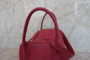 HERMES／エルメス リンディ30 トリヨンクレマンス ルビー □R刻印 ショルダーバッグ 700030213
