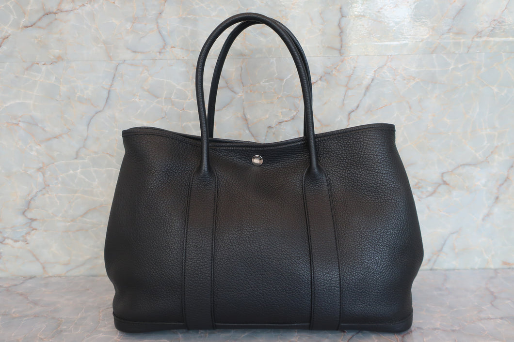 HERMES GARDEN PARTY PM Negonda leather Black □L刻印 Tote bag 600070150