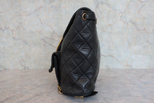 Load image into Gallery viewer, CHANEL Matelasse chain back pack Lambskin Black/Gold hadware Back pack 800060015
