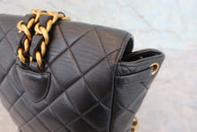 Load image into Gallery viewer, CHANEL Matelasse chain back pack Lambskin Black/Gold hadware Back pack 800060015
